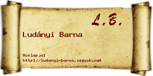 Ludányi Barna névjegykártya